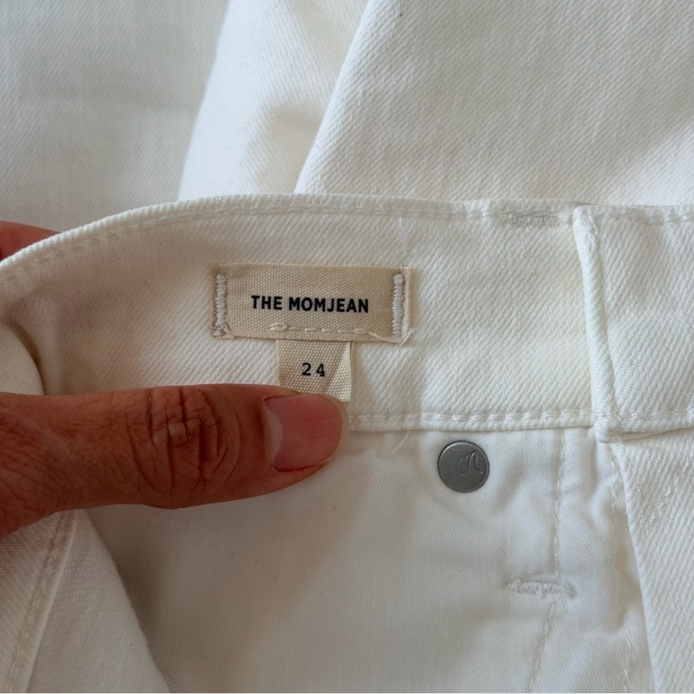Madewell Women's Straight Leg Cream Jeans “The Mom Jean” - Picture 8 of 11